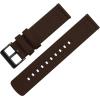 image22mm Chocolate Brown  BARTON Canvas Quick Release Watch Band Straps  Choose Color ampamp Width  18mm 20mm or 22mm  Black PVD Buckle