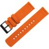 image22mm Pumpkin Orange  BARTON Canvas Quick Release Watch Band Straps  Choose Color ampamp Width  18mm 20mm or 22mm  Black PVD Buckle