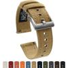 imageBARTON Canvas Quick Release Watch Band Straps  Choose Color ampamp Width  18mm 19mm 20mm 21mm 22mm 23mm or 24mmKhaki  Tan