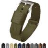 imageBARTON Elite NATO Style Watch Strap  18mm 20mm 22mm or 24mm  Seat Belt Nylon Watch BandsArmy Green