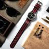 imageBARTON Elite NATO Style Watch Strap  18mm 20mm 22mm or 24mm  Seat Belt Nylon Watch BandsBlack  Red Stripes