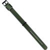 imageBARTON Elite NATO Style Watch Strap  18mm 20mm 22mm or 24mm  Seat Belt Nylon Watch BandsGrey  Green Edges  Black PVD