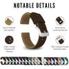 imageBARTON Elite Silicone Watch Bands  Quick Release  Choose Strap Color ampamp Buckle Color Stainless Steel Black PVD or Gunmetal Grey  18mm 20mm 22mm ampamp 24mm Watch StrapsChocolate Brown Top  Khaki Bottom