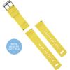 imageBARTON Elite Silicone Watch Bands  Quick Release  Choose Strap Color ampamp Buckle Color Stainless Steel Black PVD or Gunmetal Grey  18mm 20mm 22mm ampamp 24mm Watch StrapsBlack Top  Yellow Bottom