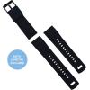 imageBARTON Elite Silicone Watch Bands  Quick Release  Choose Strap Color ampamp Buckle Color Stainless Steel Black PVD or Gunmetal Grey  18mm 20mm 22mm ampamp 24mm Watch StrapsBlack Top  Aqua Blue Bottom  Black PVD Buckle