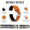 imageBARTON Elite Silicone Watch Bands  Quick Release  Choose Strap Color ampamp Buckle Color Stainless Steel Black PVD or Gunmetal Grey  18mm 20mm 22mm ampamp 24mm Watch StrapsPumpkin Orange Top  Black Bottom  Gunmetal Grey