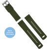 imageBARTON Elite Silicone Watch Bands  Quick Release  Choose Strap Color ampamp Buckle Color Stainless Steel Black PVD or Gunmetal Grey  18mm 20mm 22mm ampamp 24mm Watch StrapsBlack Top  Army Green Bottom