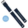 imageBARTON Elite Silicone Watch Bands  Quick Release  Choose Strap Color ampamp Buckle Color Stainless Steel Black PVD or Gunmetal Grey  18mm 20mm 22mm ampamp 24mm Watch StrapsNavy Blue  Gunmetal Grey