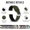imageBARTON Elite Silicone Watch Bands  Quick Release  Choose Strap Color ampamp Buckle Color Stainless Steel Black PVD or Gunmetal Grey  18mm 20mm 22mm ampamp 24mm Watch StrapsArmy Green Top  Black Bottom