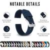 imageBARTON Elite Silicone Watch Bands  Quick Release  Choose Strap Color ampamp Buckle Color Stainless Steel Black PVD or Gunmetal Grey  18mm 20mm 22mm ampamp 24mm Watch StrapsNavy Blue