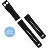 imageBARTON Elite Silicone Watch Bands  Quick Release  Choose Strap Color ampamp Buckle Color Stainless Steel Black PVD or Gunmetal Grey  18mm 20mm 22mm ampamp 24mm Watch StrapsWhite Top  Black Bottom  Black PVD Buckle