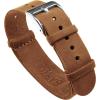 imageBARTON Leather NATO Style Watch Straps  Choose Color Length ampamp Width  18mm 20mm 22mm 24mm BandsGingerbread Brown