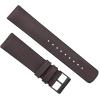 imageBARTON Leather and Rubber Hybrid Straps with Integrated Quick Release Spring Bars  316L Stainless Steel  Choose Color  18mm 20mm ampamp 22mm Watch BandsSmoke  Black Buckle