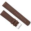 imageBARTON Leather and Rubber Hybrid Straps with Integrated Quick Release Spring Bars  316L Stainless Steel  Choose Color  18mm 20mm ampamp 22mm Watch BandsWalnut