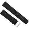 imageBARTON Leather and Rubber Hybrid Straps with Integrated Quick Release Spring Bars  316L Stainless Steel  Choose Color  18mm 20mm ampamp 22mm Watch BandsBlack
