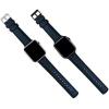 imageBARTON WATCH BANDS  Alligator Grain Leather Watch Bands Compatible with Apple Watch Models  1 2 3 4 5 6 7 8 9 10 SE Ultra ampamp Ultra 2Blue  Stainless Hardware