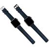 imageBARTON WATCH BANDS  Alligator Grain Leather Watch Bands Compatible with Apple Watch Models  1 2 3 4 5 6 7 8 9 10 SE Ultra ampamp Ultra 2Blue  Stainless Hardware