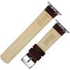 imageBARTON WATCH BANDS  Alligator Grain Leather Watch Bands Compatible with Apple Watch Models  1 2 3 4 5 6 7 8 9 10 SE Ultra ampamp Ultra 2Coffee Brown  Stainless Hardware