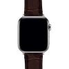 imageBARTON WATCH BANDS  Alligator Grain Leather Watch Bands Compatible with Apple Watch Models  1 2 3 4 5 6 7 8 9 10 SE Ultra ampamp Ultra 2Coffee Brown  Black Hardware