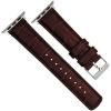 imageBARTON WATCH BANDS  Alligator Grain Leather Watch Bands Compatible with Apple Watch Models  1 2 3 4 5 6 7 8 9 10 SE Ultra ampamp Ultra 2Coffee Brown  Stainless Hardware