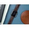 imageBARTON WATCH BANDS  Alligator Grain Leather Watch Bands Compatible with Apple Watch Models  1 2 3 4 5 6 7 8 9 10 SE Ultra ampamp Ultra 2Coffee Brown  Stainless Hardware