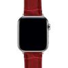 imageBARTON WATCH BANDS  Alligator Grain Leather Watch Bands Compatible with Apple Watch Models  1 2 3 4 5 6 7 8 9 10 SE Ultra ampamp Ultra 2Red  Stainless Hardware