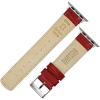 imageBARTON WATCH BANDS  Alligator Grain Leather Watch Bands Compatible with Apple Watch Models  1 2 3 4 5 6 7 8 9 10 SE Ultra ampamp Ultra 2Red  Stainless Hardware