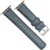 imageBARTON WATCH BANDS  Alligator Grain Leather Watch Bands Compatible with Apple Watch Models  1 2 3 4 5 6 7 8 9 10 SE Ultra ampamp Ultra 2Smoke Grey  Stainless Hardware