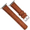 imageBARTON WATCH BANDS  Alligator Grain Leather Watch Bands Compatible with Apple Watch Models  1 2 3 4 5 6 7 8 9 10 SE Ultra ampamp Ultra 2Toffee Brown  Stainless Hardware
