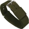 imageBARTON WATCH BANDS  Ballistic Nylon NATO Style Straps  Choice of Color Length ampamp Width 18mm 20mm 22mm or 24mmArmy Green
