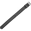 imageBARTON WATCH BANDS  Ballistic Nylon NATO Style Straps  Choice of Color Length ampamp Width 18mm 20mm 22mm or 24mmBlackIvory