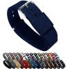 imageBARTON WATCH BANDS  Ballistic Nylon NATO Style Straps  Choice of Color Length ampamp Width 18mm 20mm 22mm or 24mmNavy Blue