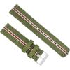 imageBARTON WATCH BANDS  Ballistic Nylon Twopiece NATO Style Straps  Choice of Color ampamp Width 18mm 20mm 22mmArmy Green  Crimson Red