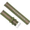 imageBARTON WATCH BANDS  Ballistic Nylon Twopiece NATO Style Straps  Choice of Color ampamp Width 18mm 20mm 22mmArmy Green  Crimson Red