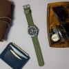 imageBARTON WATCH BANDS  Ballistic Nylon Twopiece NATO Style Straps  Choice of Color ampamp Width 18mm 20mm 22mmArmy Green