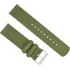 imageBARTON WATCH BANDS  Ballistic Nylon Twopiece NATO Style Straps  Choice of Color ampamp Width 18mm 20mm 22mmArmy Green