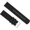 imageBARTON WATCH BANDS  Ballistic Nylon Twopiece NATO Style Straps  Choice of Color ampamp Width 18mm 20mm 22mmBlack