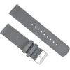 imageBARTON WATCH BANDS  Ballistic Nylon Twopiece NATO Style Straps  Choice of Color ampamp Width 18mm 20mm 22mmSmoke Grey