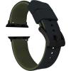 imageBARTON WATCH BANDS  Black Top ampamp Army Green Bottom Elite Silicone Watch Band Compatible with Apple Watch Series 1 2 3 4 5 6 7 8 SE Ultra  38mm40mm41mm