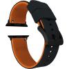 imageBARTON WATCH BANDS  Black Top ampamp Pumpkin Orange Bottom Black PVD Hardware Elite Silicone Watch Bands Compatible with Apple Watch Models  1 2 3 4 5 6 7 8 9 10 SE Ultra ampamp Ultra 2  38mm40mm41mm
