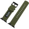 imageBARTON WATCH BANDS  Canvas Watch Bands Compatible with Apple Watch Models  1 2 3 4 5 6 7 8 9 10 SE Ultra ampamp Ultra 2Army Green Black PVD Hardware
