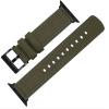 imageBARTON WATCH BANDS  Canvas Watch Bands Compatible with Apple Watch Models  1 2 3 4 5 6 7 8 9 10 SE Ultra ampamp Ultra 2Army Green Black PVD Hardware