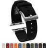 imageBARTON WATCH BANDS  Canvas Watch Bands Compatible with Apple Watch Models  1 2 3 4 5 6 7 8 9 10 SE Ultra ampamp Ultra 2Black