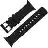 imageBARTON WATCH BANDS  Canvas Watch Bands Compatible with Apple Watch Models  1 2 3 4 5 6 7 8 9 10 SE Ultra ampamp Ultra 2Black Black PVD Hardware