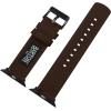 imageBARTON WATCH BANDS  Canvas Watch Bands Compatible with Apple Watch Models  1 2 3 4 5 6 7 8 9 10 SE Ultra ampamp Ultra 2Chocolate Brown Black PVD Hardware
