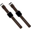 imageBARTON WATCH BANDS  Canvas Watch Bands Compatible with Apple Watch Models  1 2 3 4 5 6 7 8 9 10 SE Ultra ampamp Ultra 2Chocolate Brown Black PVD Hardware