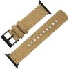 imageBARTON WATCH BANDS  Canvas Watch Bands Compatible with Apple Watch Models  1 2 3 4 5 6 7 8 9 10 SE Ultra ampamp Ultra 2Khaki Tan Black PVD Hardware