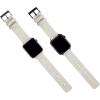 imageBARTON WATCH BANDS  Canvas Watch Bands Compatible with Apple Watch Models  1 2 3 4 5 6 7 8 9 10 SE Ultra ampamp Ultra 2Linen White Black PVD Hardware