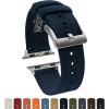 imageBARTON WATCH BANDS  Canvas Watch Bands Compatible with Apple Watch Models  1 2 3 4 5 6 7 8 9 10 SE Ultra ampamp Ultra 2Navy Blue