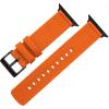 imageBARTON WATCH BANDS  Canvas Watch Bands Compatible with Apple Watch Models  1 2 3 4 5 6 7 8 9 10 SE Ultra ampamp Ultra 2Pumpkin Orange Black PVD Hardware